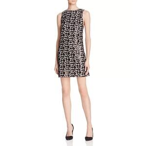Alice & Olivia Clyde Sequin Crochet Dot Mini Shift Party Dress 4 Retro 70s Glam